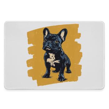Frenchie French Bulldog - Large Gaming Mouse Mat - grey - Front