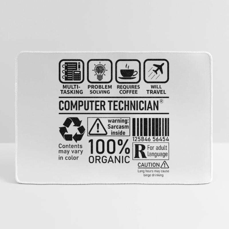 Computer Technician multi tasking problem solving Mousepad groß für Gamer
