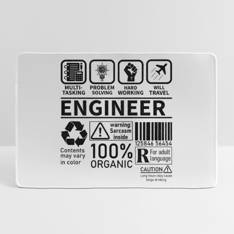 engineer multi tasking problem solving working Mousepad groß für Gamer