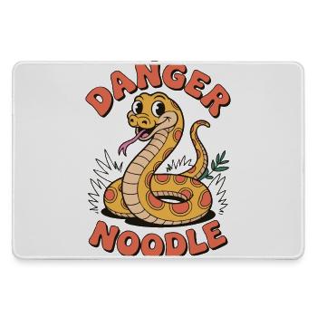 Danger Noodle – Lustiges Schlangen Design - Mousepad groß für Gamer - Grau - Vorne