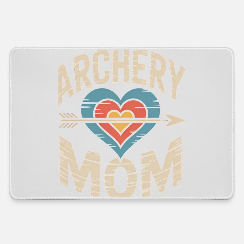 Bogenschießen Spruch Mutter Bogenschießen Geschenk - Mousepad groß für Gamer - Grau