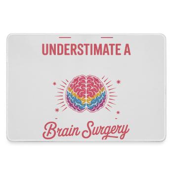 Strength of Women Brain Surgery Motif - Large Gaming Mouse Mat - grey - Front