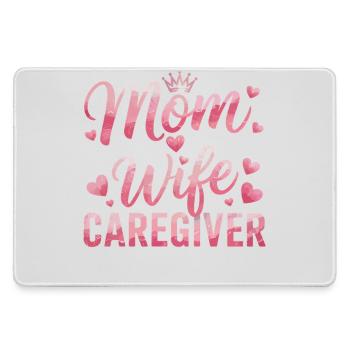 Motif cœur mère-fille - Grand tapis de souris gamer - bruyère - Devant
