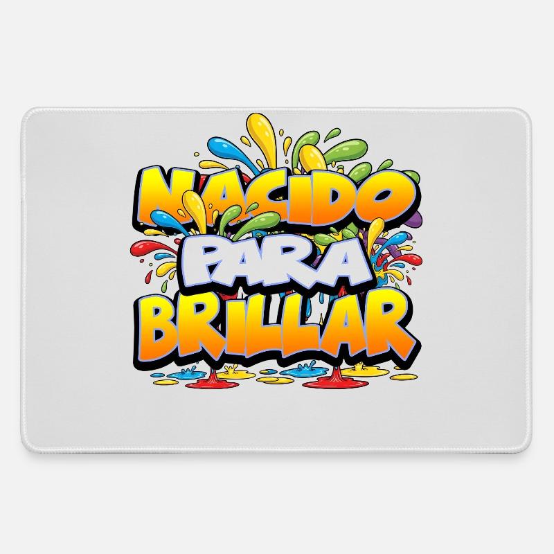 NACIDO PARA BRILLAR V2 - Large Gaming Mouse Mat - grey