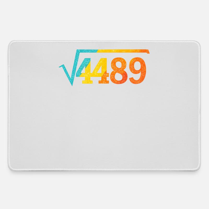 Funny Meme 67, Square Root 4489 - Large Gaming Mouse Mat - grey
