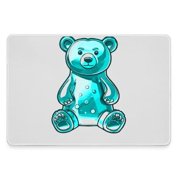 Gummy Bear Turquoise - Large Gaming Mouse Mat - grey - Front