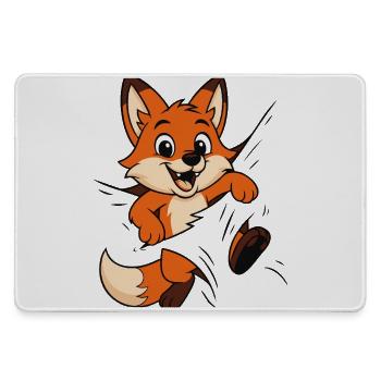Süßer Comic Fuchs – Kinder & Tierliebhaber Motiv - Mousepad groß für Gamer - Grau - Vorne