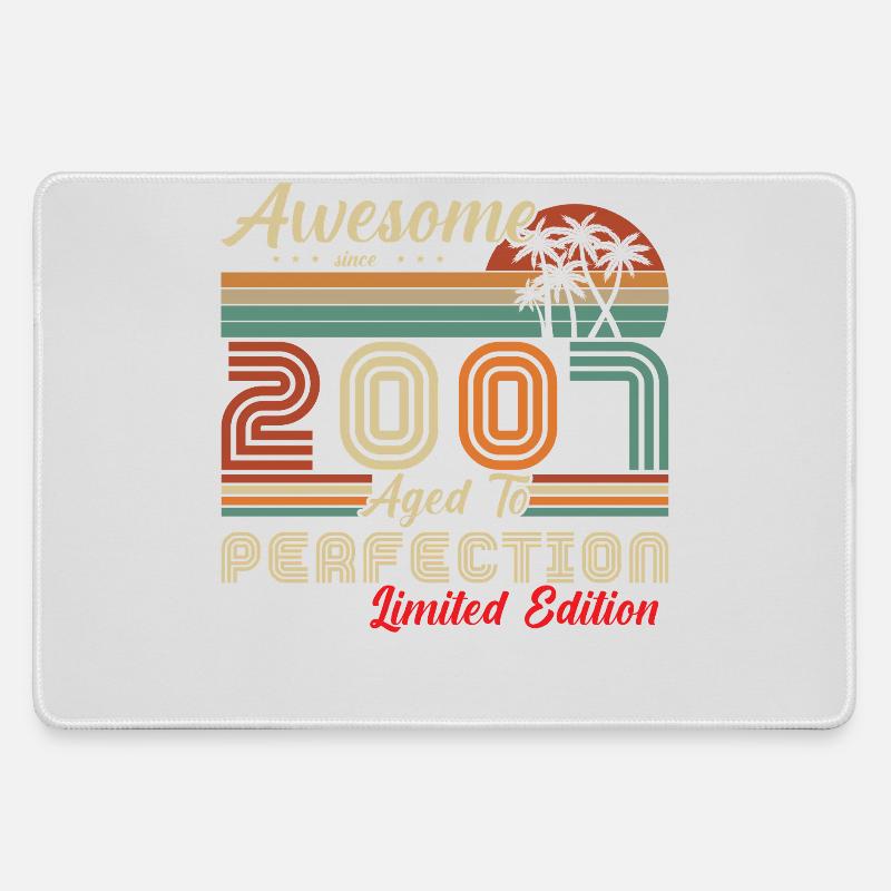 awesome since 2007 - Large Gaming Mouse Mat - grey