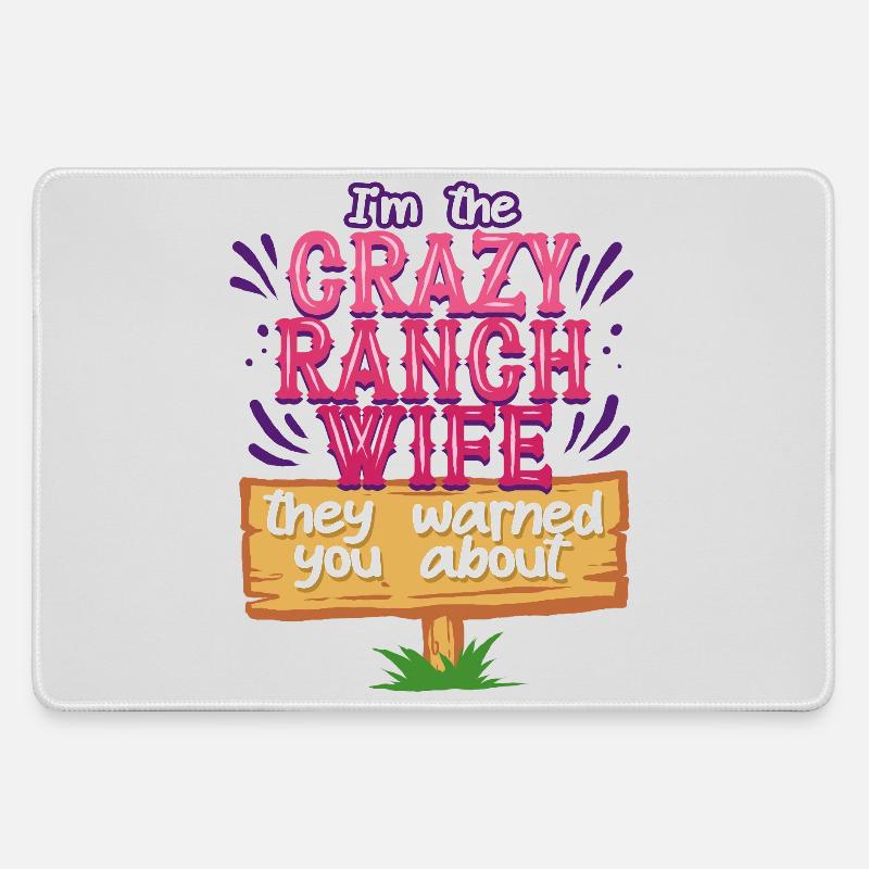 Ehefrau eines Bauern Mutter - Mousepad groß für Gamer - Grau