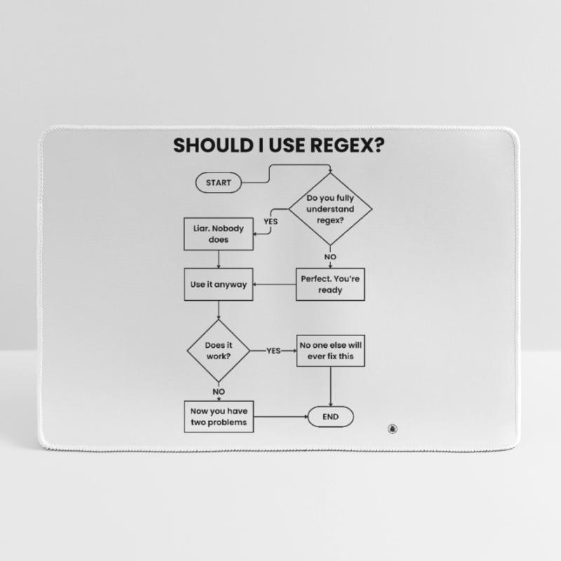 Should I Use Regex Flowchart - Two Problems Gift Large Gaming Mouse Mat