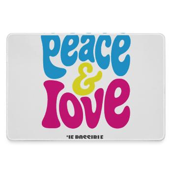 PEACE LOVE #4 - let's talk - Grand tapis de souris gamer - bruyère - Devant