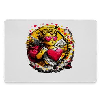 Cupid Graffiti Heart Arch - Large Gaming Mouse Mat - grey - Front