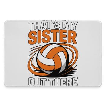 Volleyball Sister - Proud Sibling Design - Large Gaming Mouse Mat - grey - Front