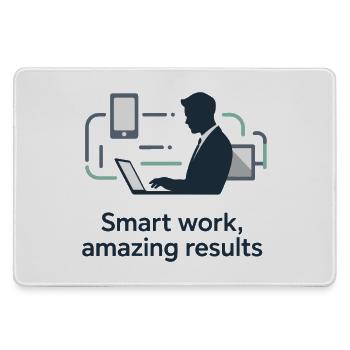 Smart Work Tech Silhouette - Large Gaming Mouse Mat - grey - Front