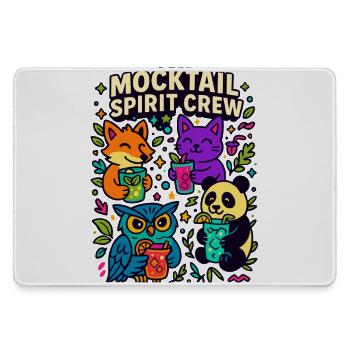 mocktail spirit crew, süße tiere - Mousepad groß für Gamer - Grau - Vorne