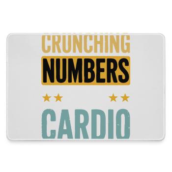 Crunching Numbers - Cardio Financial Humor - Large Gaming Mouse Mat - grey - Front
