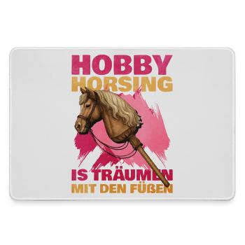 48 Hobby Horsing Is Traumen Mit Den Fussen - Mousepad groß für Gamer - Grau - Vorne