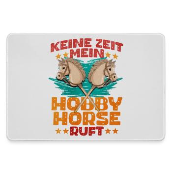 42 Keine Zeit Mein Hobby Horse Ruft - Mousepad groß für Gamer - Grau - Vorne