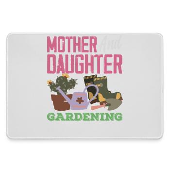 Mère, fille, amoureuse des plantes, jardinage - Grand tapis de souris gamer - bruyère - Devant