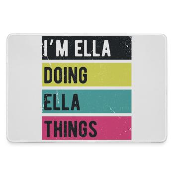 I’m Ella Doing Ella Things Retro Colors - Large Gaming Mouse Mat - grey - Front