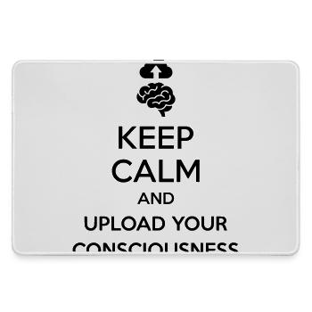 Upload Your Consciousness - Sarcastic Tech Joke - Large Gaming Mouse Mat - grey - Front