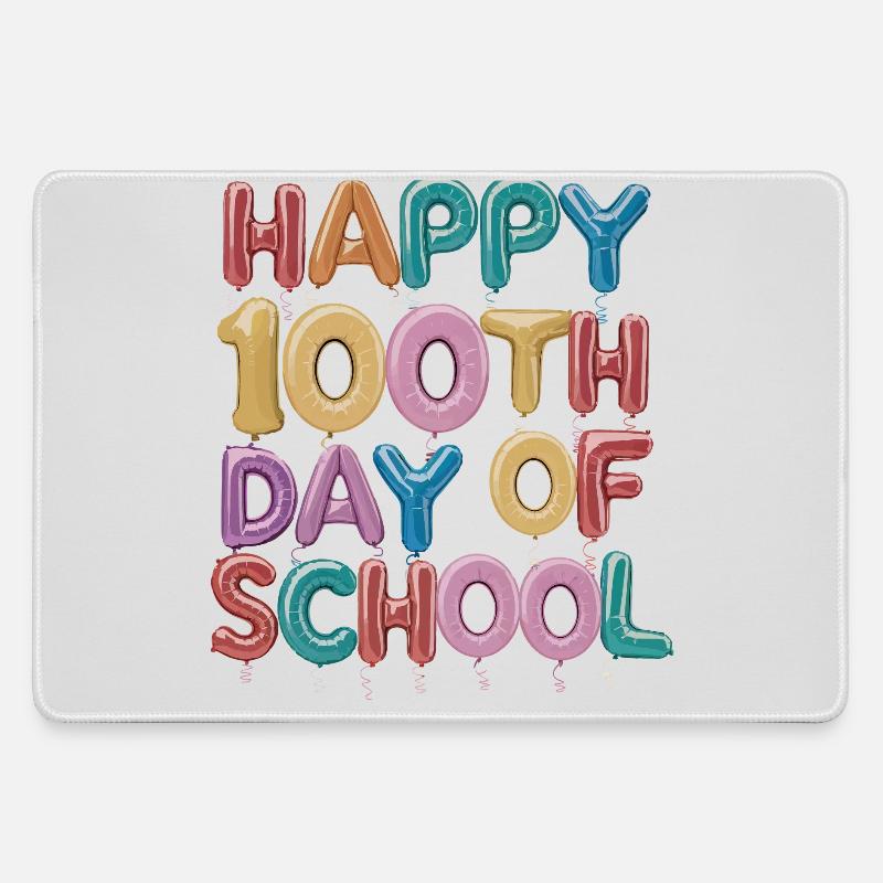 Conception de ballons du centième jour d’école - Grand tapis de souris gamer - bruyère
