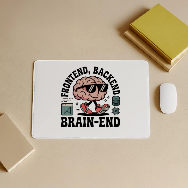Frontend, Backend, Brain-End | Developer Large Gaming Mouse Mat