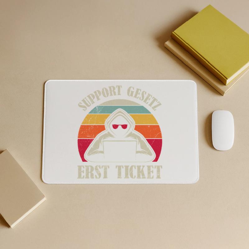 Computer Science Coder SUPPORT GESETZ ERST TICKET Mousepad groß für Gamer