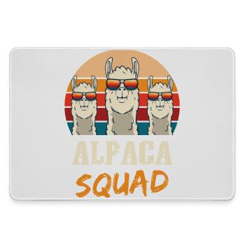 Alpaca Squad Funny Alpaca Sunglasses Design - Mousepad groß für Gamer - Grau - Vorne