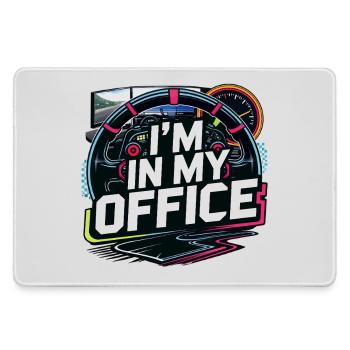 Ich bin in meinem Büro - Mousepad groß für Gamer - Grau - Vorne
