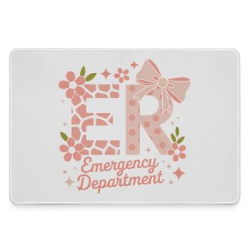 Emergency Room Sayings Gift for Caregivers - Large Gaming Mouse Mat - grey - Front