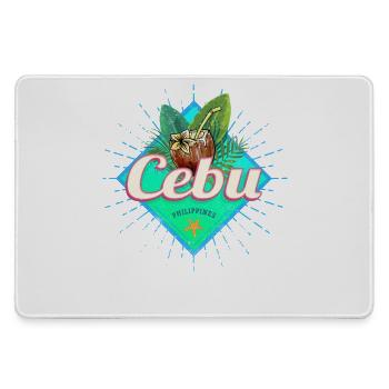 Cebu Insel Philippinen Kokosnuss Retro Souvenir - Mousepad groß für Gamer - Grau - Vorne