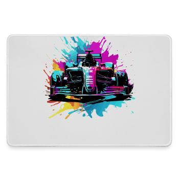 Racing Cars Colorful Splash Art Car Racer - Large Gaming Mouse Mat - grey - Front