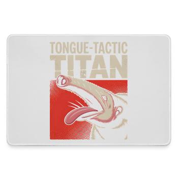 Tongue Tactician | Comic Anteater - Large Gaming Mouse Mat - grey - Front