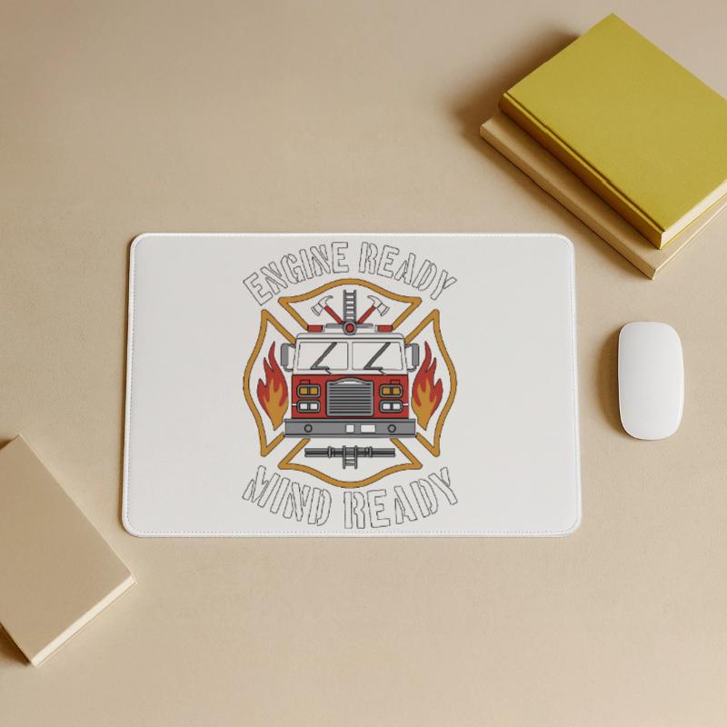 Fire Engineer Engine Ready Mind Ready Firefighting Grand tapis de souris gamer
