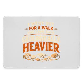 Schwerer zurück | Geologie Steinsammler - Mousepad groß für Gamer - Grau - Vorne