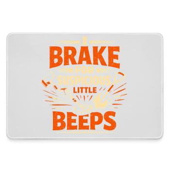 I brake for beeps | Probing Humor - Large Gaming Mouse Mat - grey - Front