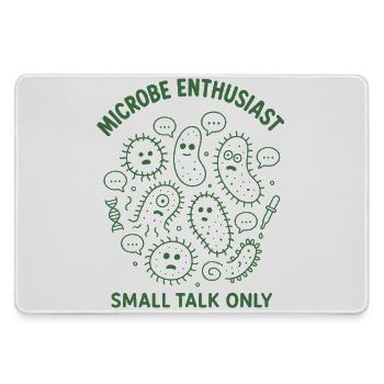 Microbe Talk Only | Microbiology Humor - Large Gaming Mouse Mat - grey - Front