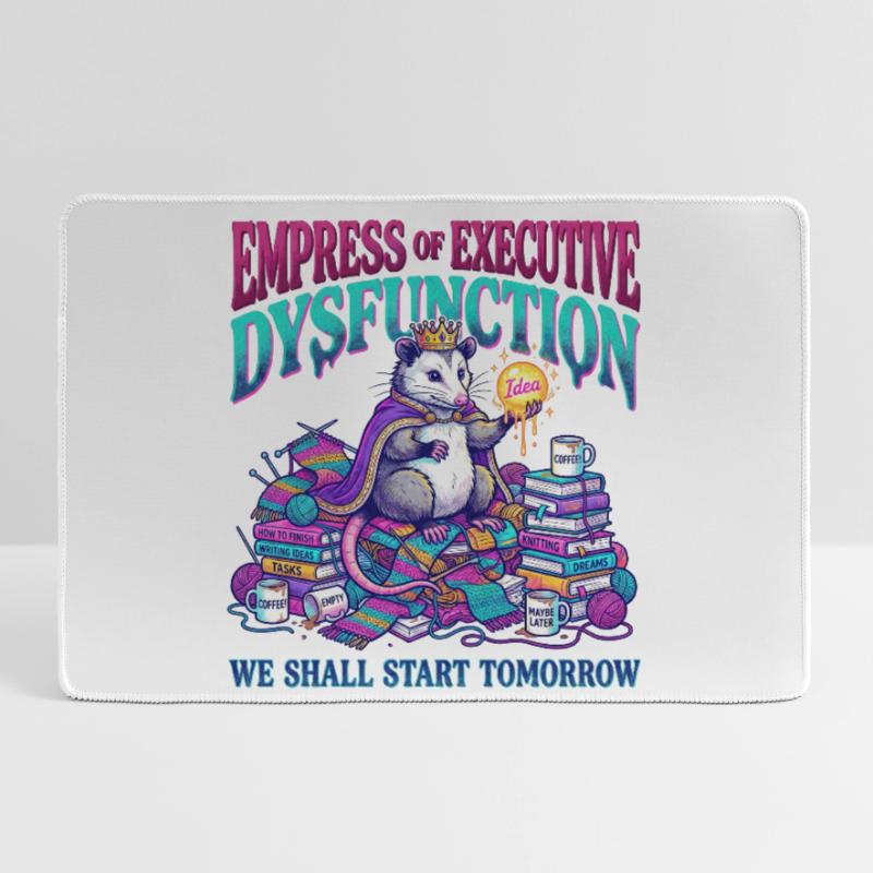 ADHD Executive Dysfunction Opossum Large Gaming Mouse Mat