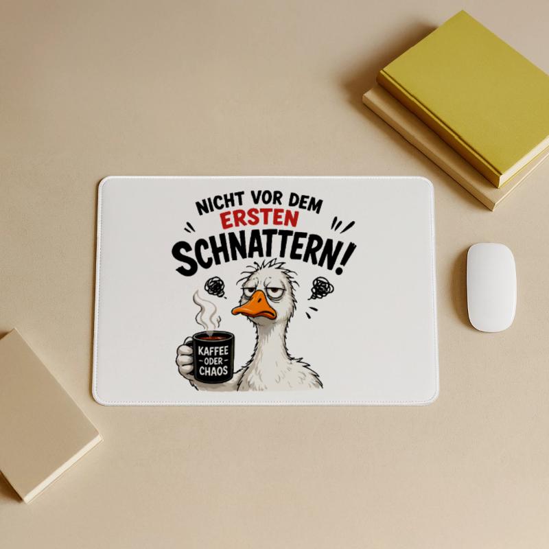  Nicht vor dem ersten Schnattern Kaffee oder Chaos Mousepad groß für Gamer