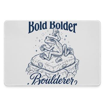 Bouldering Bold Bolder Boulderer - Large Gaming Mouse Mat - grey - Front