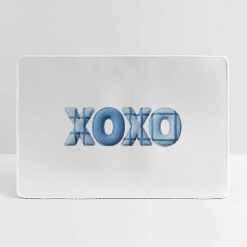 XOXO Patchwork Look mit Stoff Optik Mousepad groß für Gamer
