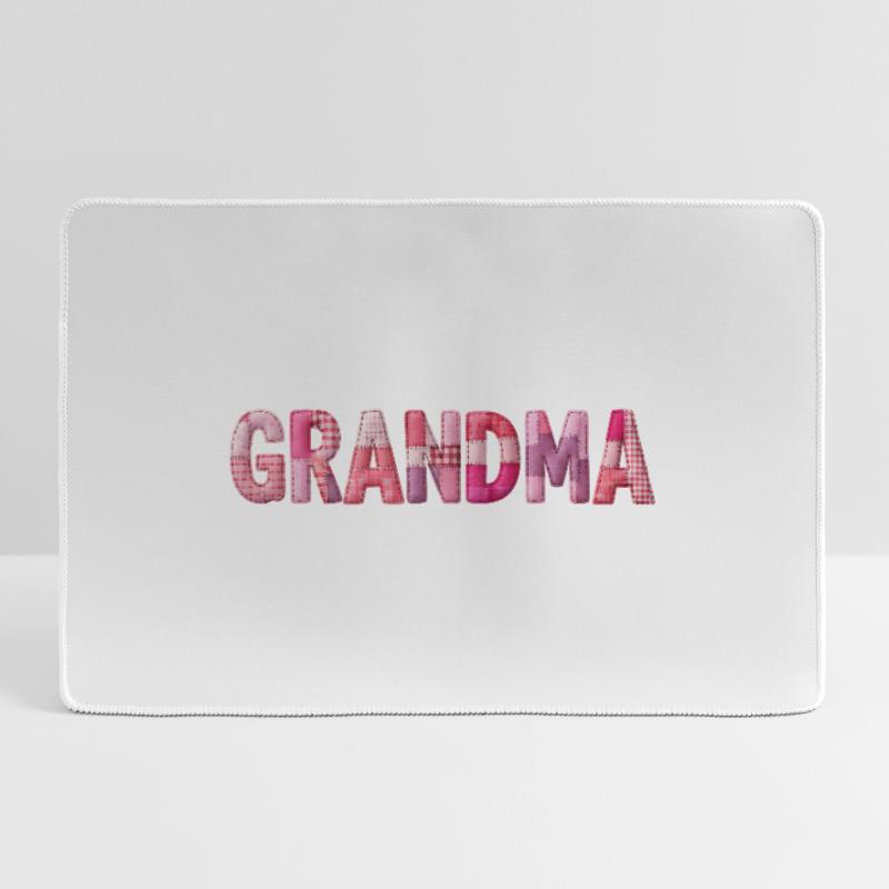 Großmutter Pink Plaid Buchstaben Patchwork Mousepad groß für Gamer