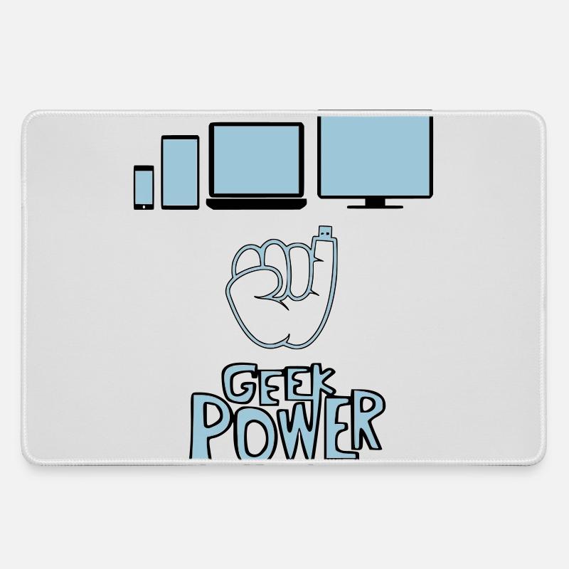 Geek - Large Gaming Mouse Mat - grey