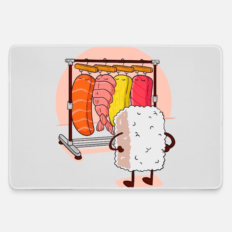 SUSHI Locker - Large Gaming Mouse Mat - grey