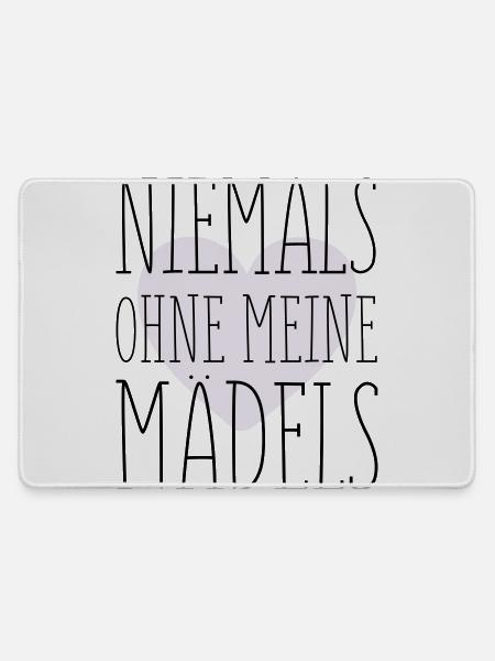 Meine Mädels Spruch - Mousepad groß für Gamer - Grau