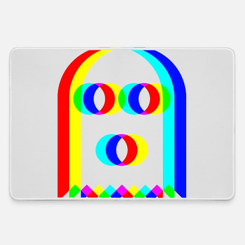 👻 RGB Ghost - Large Gaming Mouse Mat - grey