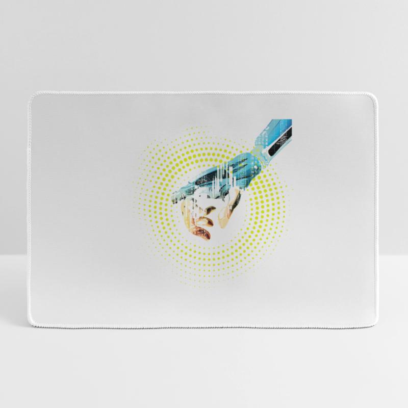 computer hand roboter KI digital cyborg code pc  Mousepad groß für Gamer