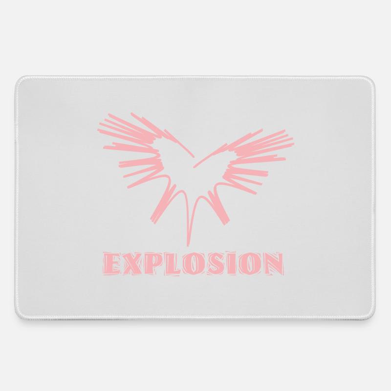 Love Explosion - Large Gaming Mouse Mat - grey