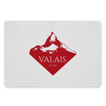 Logo rouge du Sommet du Mont Valais - Grand tapis de souris gamer - bruyère - Devant